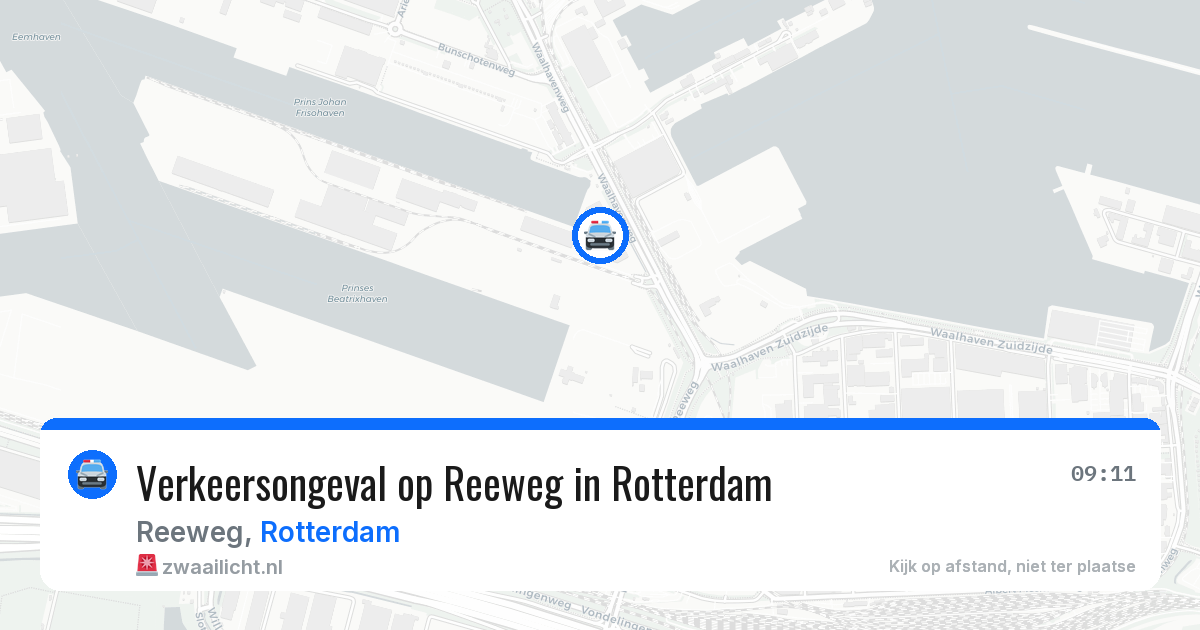 Verkeersongeval op Reeweg in Rotterdam — 15 mei 2026