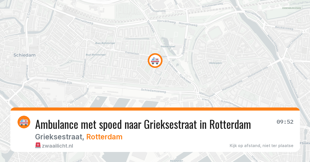 Ambulance met spoed naar Grieksestraat in Rotterdam — 23 mrt 2026