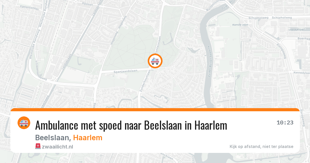 Ambulance met spoed naar Beelslaan in Haarlem — 14 aug 2026