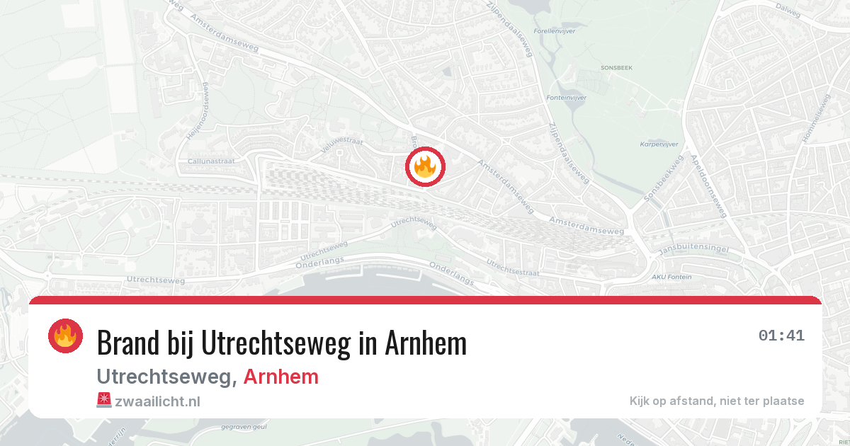 Brand bij Utrechtseweg in Arnhem — 25 jun 2026