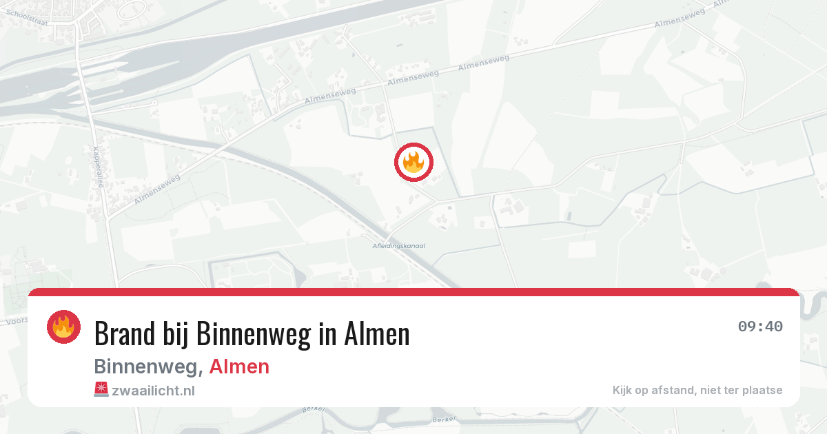 Brand bij Binnenweg in Almen — 17 jun 2026