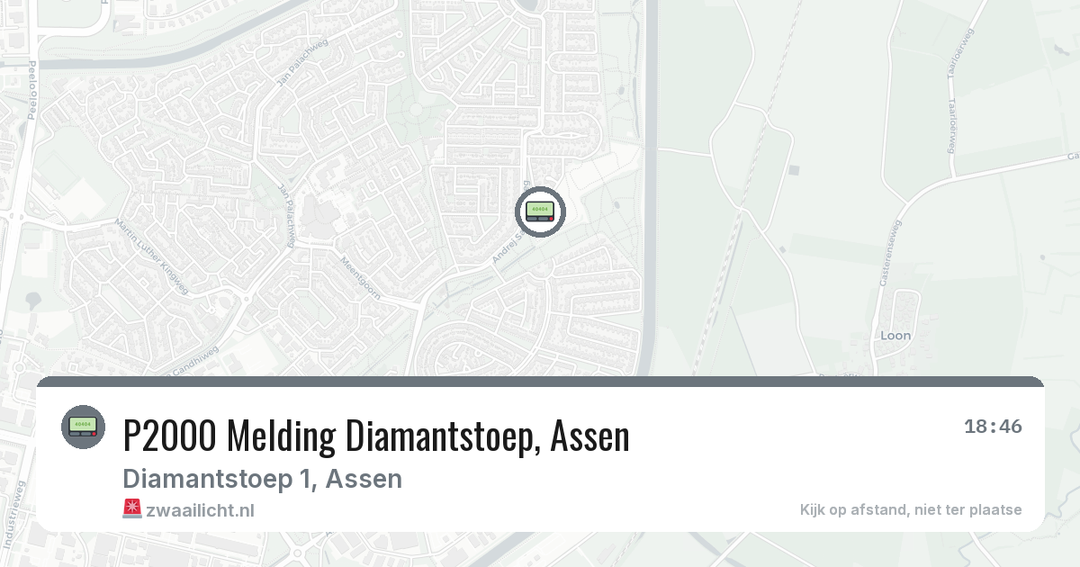 P2000 Melding Diamantstoep, Assen — 5 mei 2026