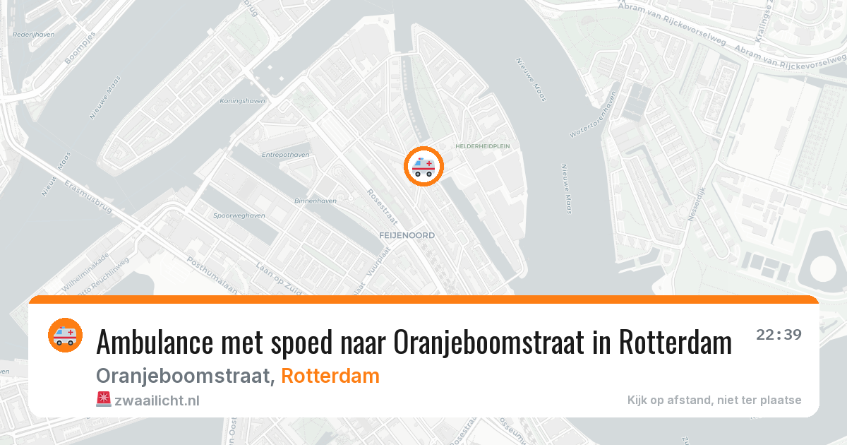 Ambulance met spoed naar Oranjeboomstraat in Rotterdam — 13 jul 2026
