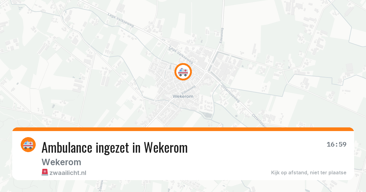 Ambulance ingezet in Wekerom — 30 jul 2026
