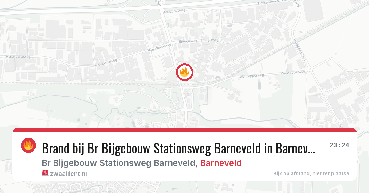 Brand bij Br Bijgebouw Stationsweg Barneveld in Barneveld — 28 apr 2026