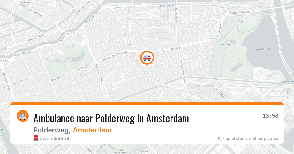 Ambulance naar Polderweg in Amsterdam — 16 mrt 2026