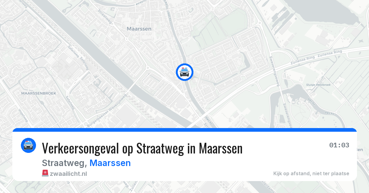Verkeersongeval op Straatweg in Maarssen — 1 aug 2026