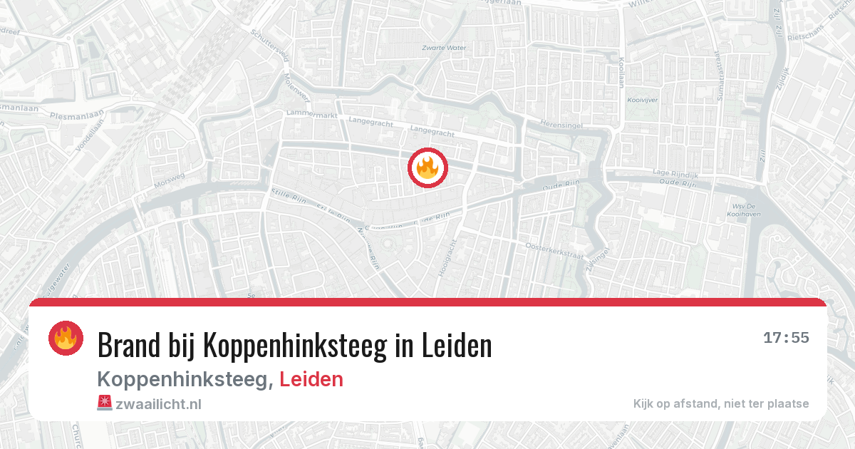 Brand bij Koppenhinksteeg in Leiden — 1 apr 2026