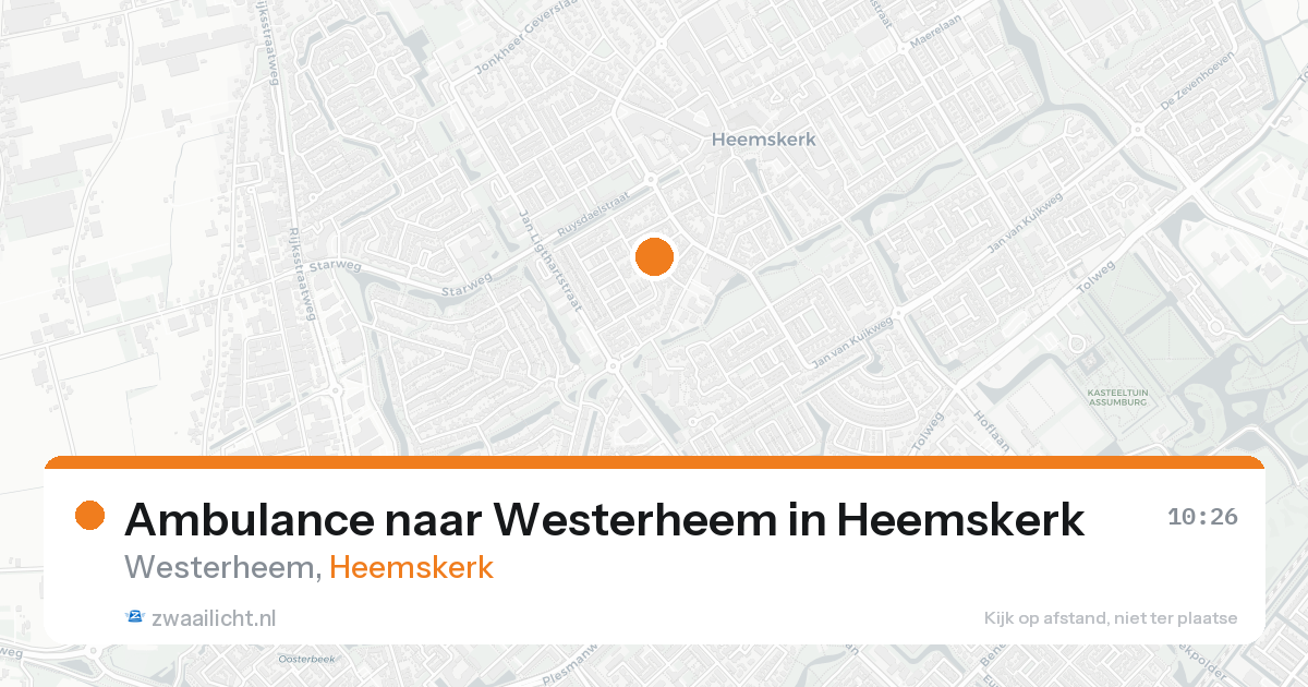 Ambulance naar Westerheem in Heemskerk — 23 mei 2026