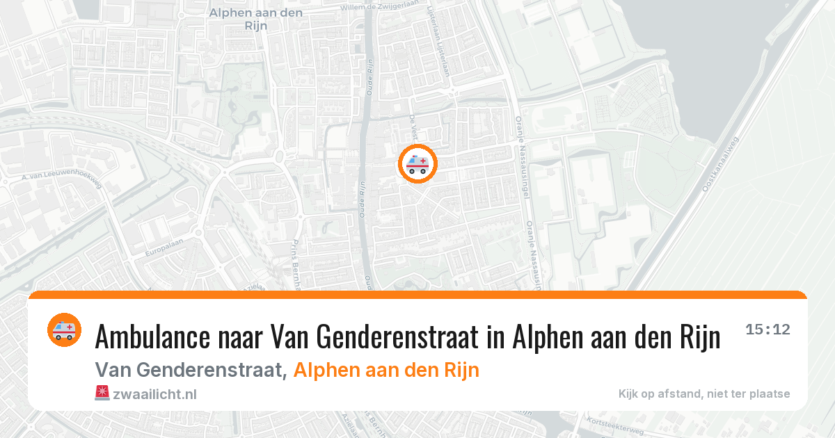 Ambulance naar Van Genderenstraat in Alphen aan den Rijn — 27 jul 2026