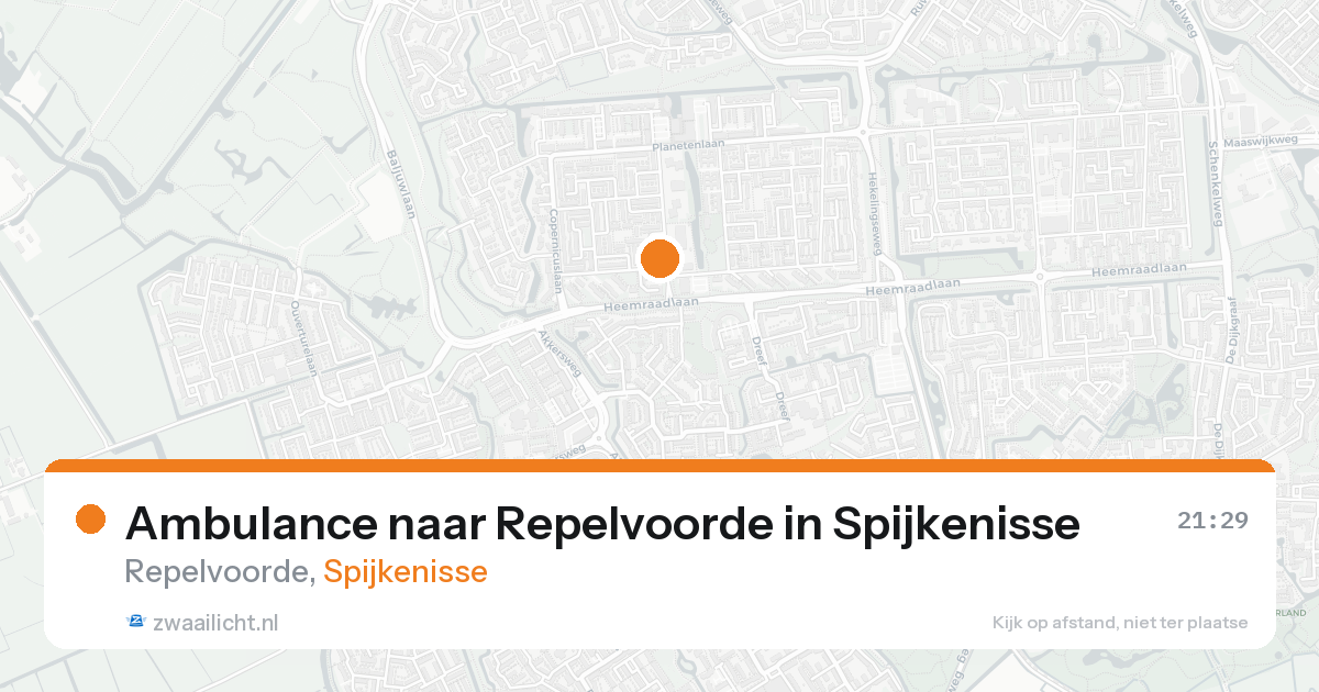 Ambulance naar Repelvoorde in Spijkenisse — 15 aug 2026