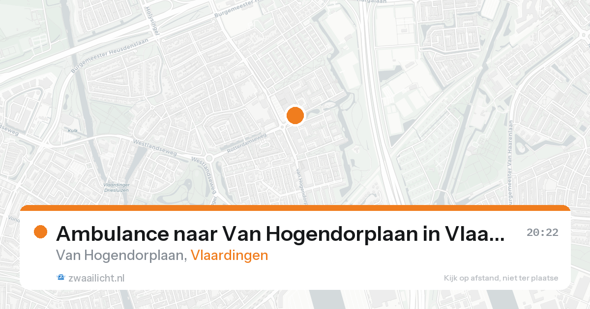 Ambulance naar Van Hogendorplaan in Vlaardingen — 30 jan 2026