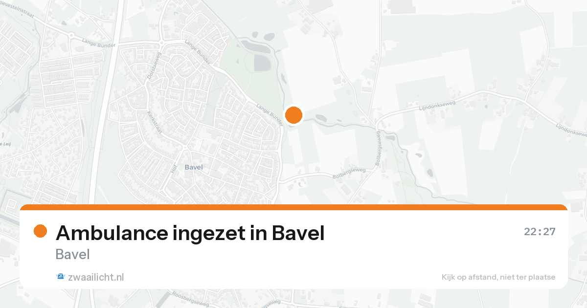 Ambulance ingezet in Bavel — 13 aug 2026