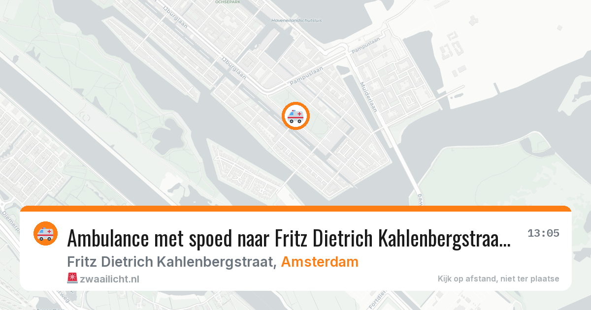 Ambulance met spoed naar Fritz Dietrich Kahlenbergstraat in Amsterdam — 2 apr 2026