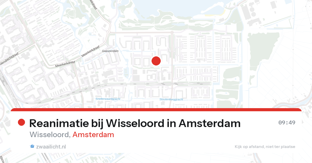 Reanimatie bij Wisseloord in Amsterdam — 22 jun 2026