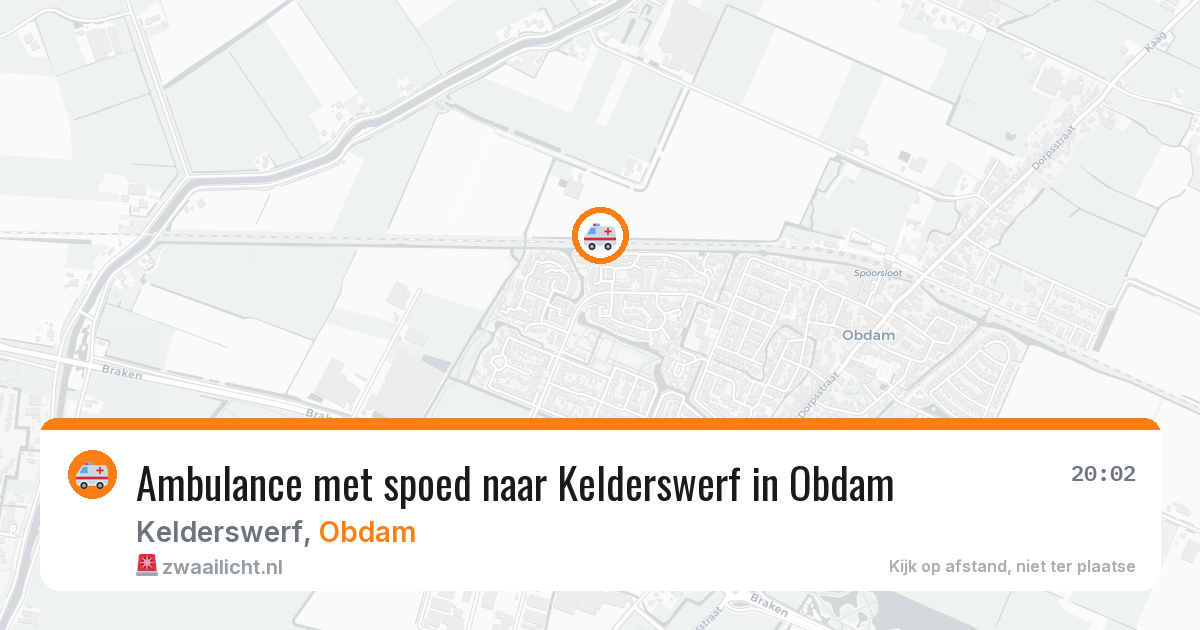 Ambulance met spoed naar Kelderswerf in Obdam — 21 apr 2026