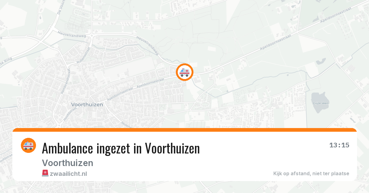 Ambulance ingezet in Voorthuizen — 13 aug 2026