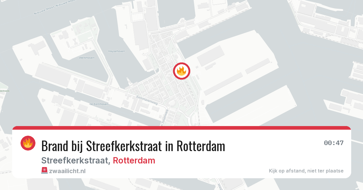 Brand bij Streefkerkstraat in Rotterdam — 16 jun 2026