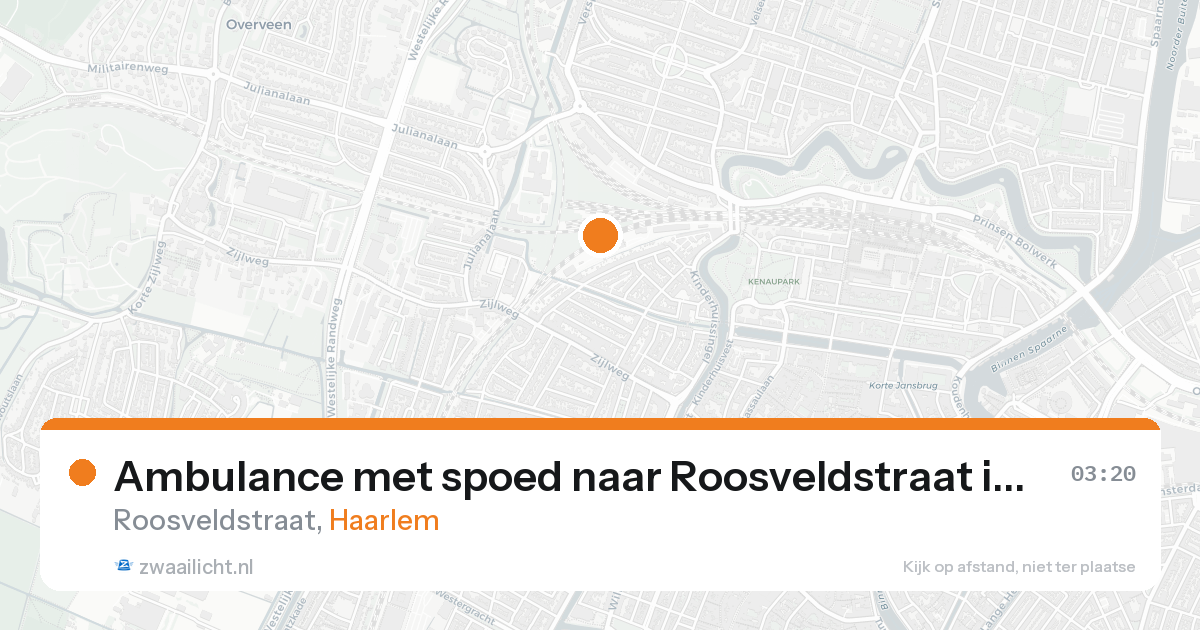 Ambulance met spoed naar Roosveldstraat in Haarlem — 17 aug 2026