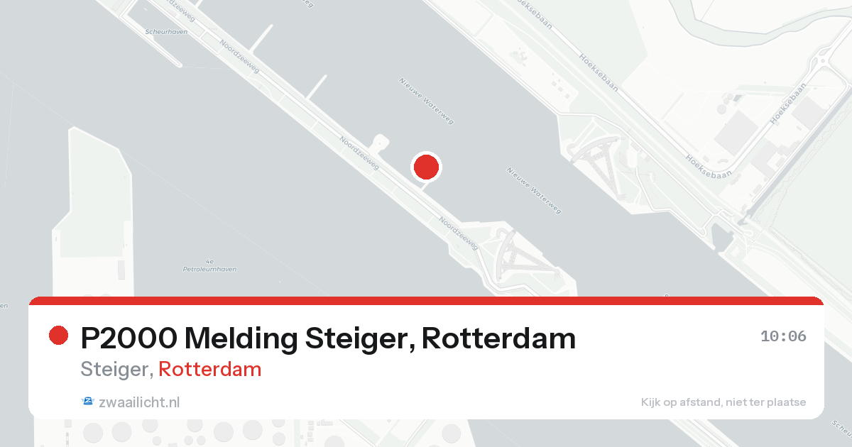 P2000 Melding Steiger, Rotterdam — 8 feb 2026