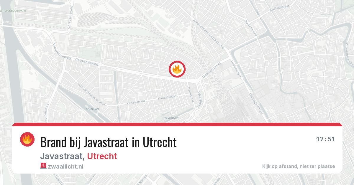 Brand bij Javastraat in Utrecht — 5 aug 2026