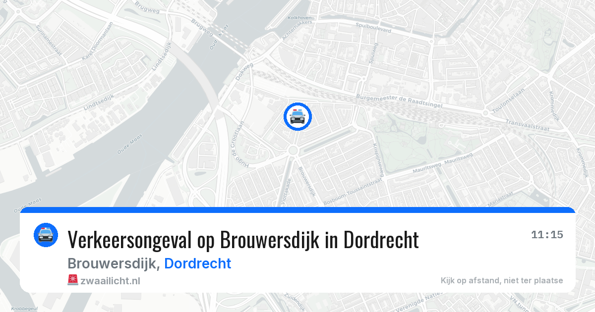 Verkeersongeval op Brouwersdijk in Dordrecht — 10 feb 2026