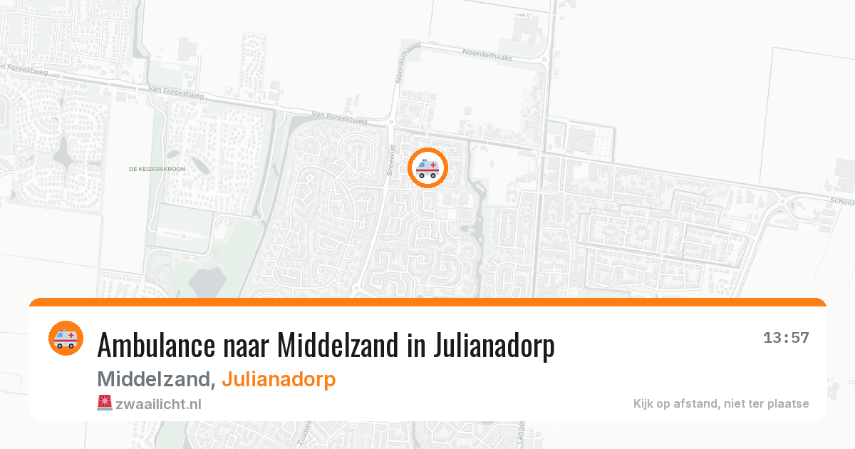Ambulance naar Middelzand in Julianadorp — 15 jun 2026