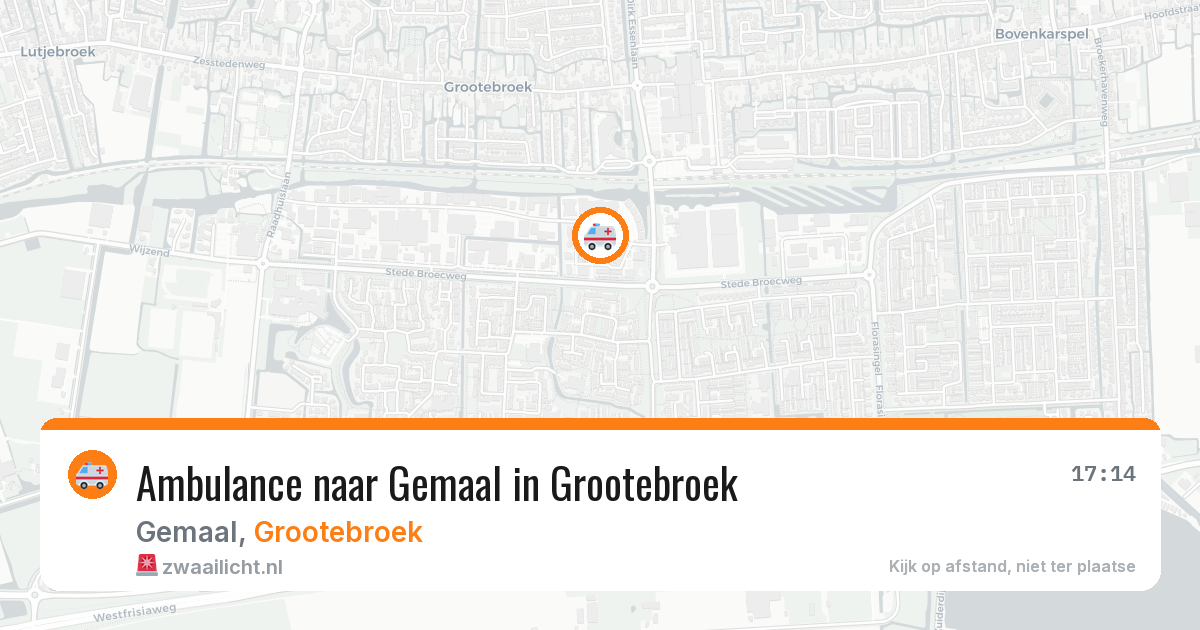 Ambulance naar Gemaal in Grootebroek — 27 mei 2026