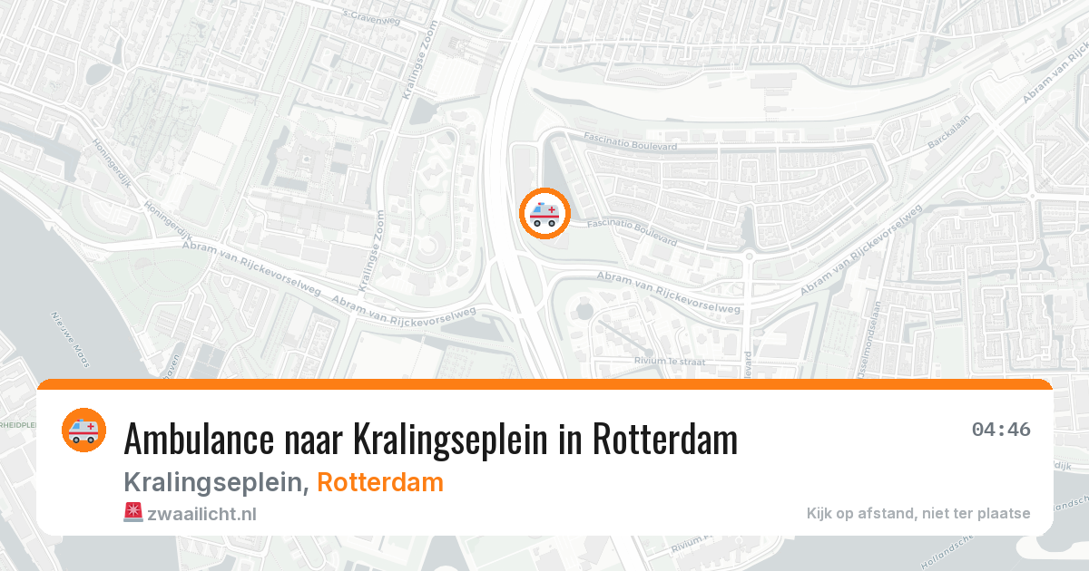 Ambulance naar Kralingseplein in Rotterdam — 27 apr 2026