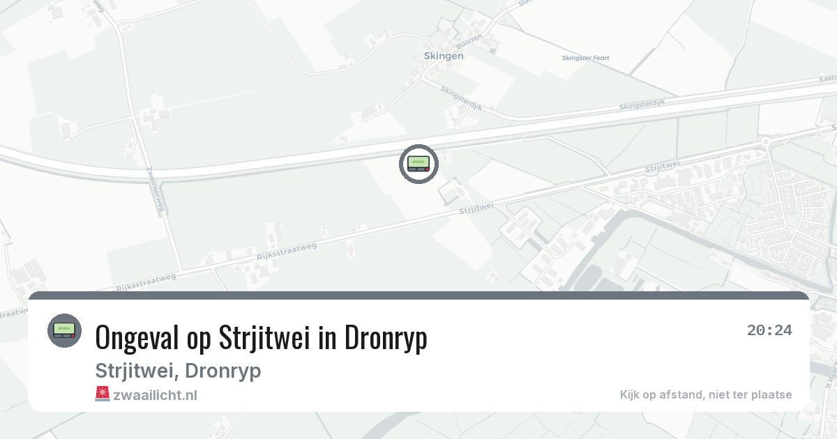 Ongeval op Strjitwei in Dronryp — 2 feb 2026