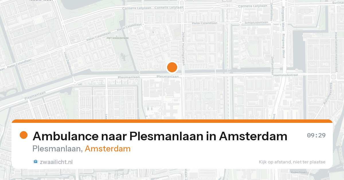 Ambulance naar Plesmanlaan in Amsterdam — 5 jun 2026