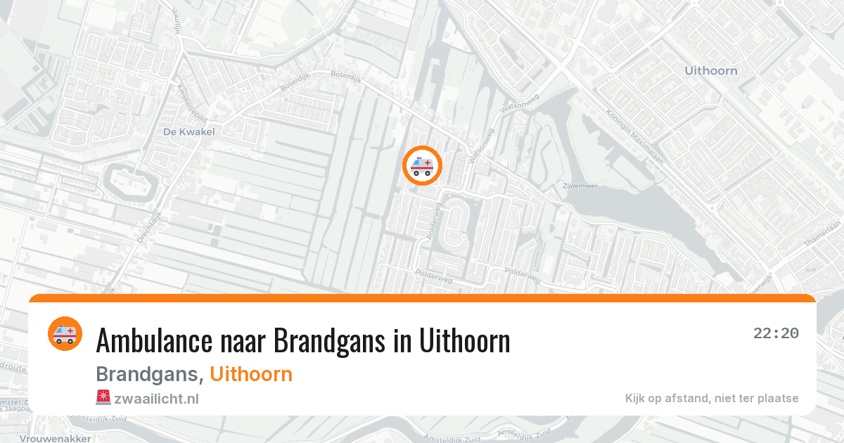 Ambulance naar Brandgans in Uithoorn — 31 mrt 2026