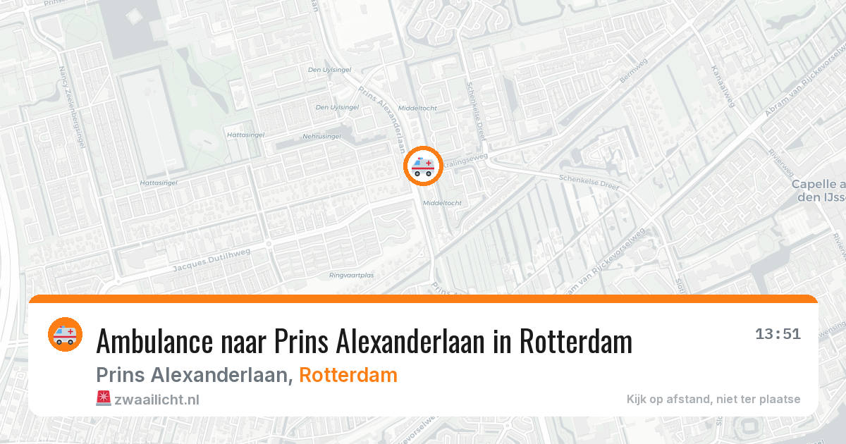 Ambulance naar Prins Alexanderlaan in Rotterdam — 16 mrt 2026