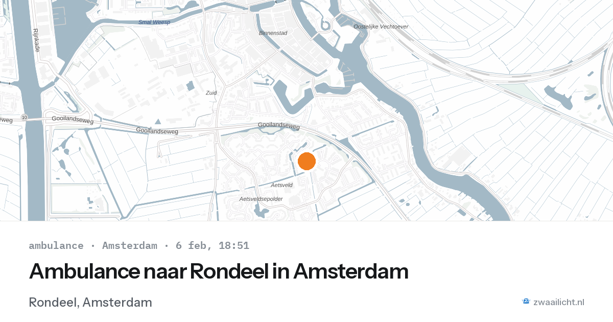 Ambulance naar Rondeel in Amsterdam — 6 feb 2026