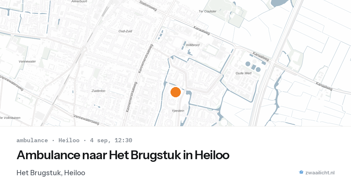 Ambulance naar Het Brugstuk in Heiloo — 4 sep 2026