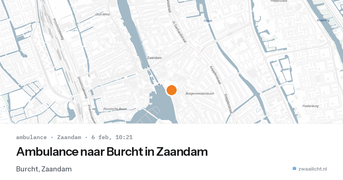 Ambulance naar Burcht in Zaandam — 6 feb 2026