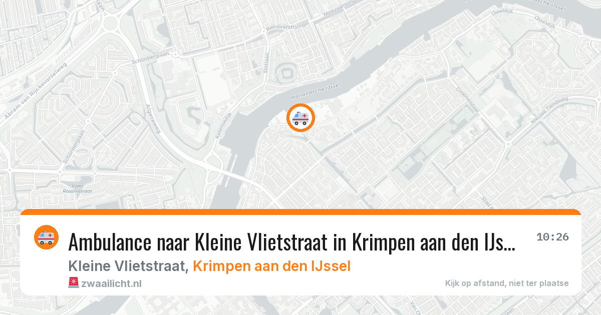 Ambulance naar Kleine Vlietstraat in Krimpen aan den IJssel — 2 jun 2026