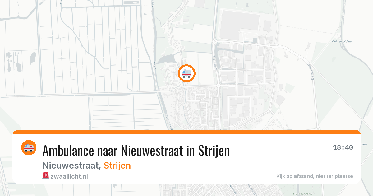 Ambulance naar Nieuwestraat in Strijen — 13 aug 2026