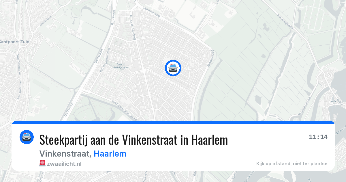 Steekpartij aan de Vinkenstraat in Haarlem — 14 jul 2026