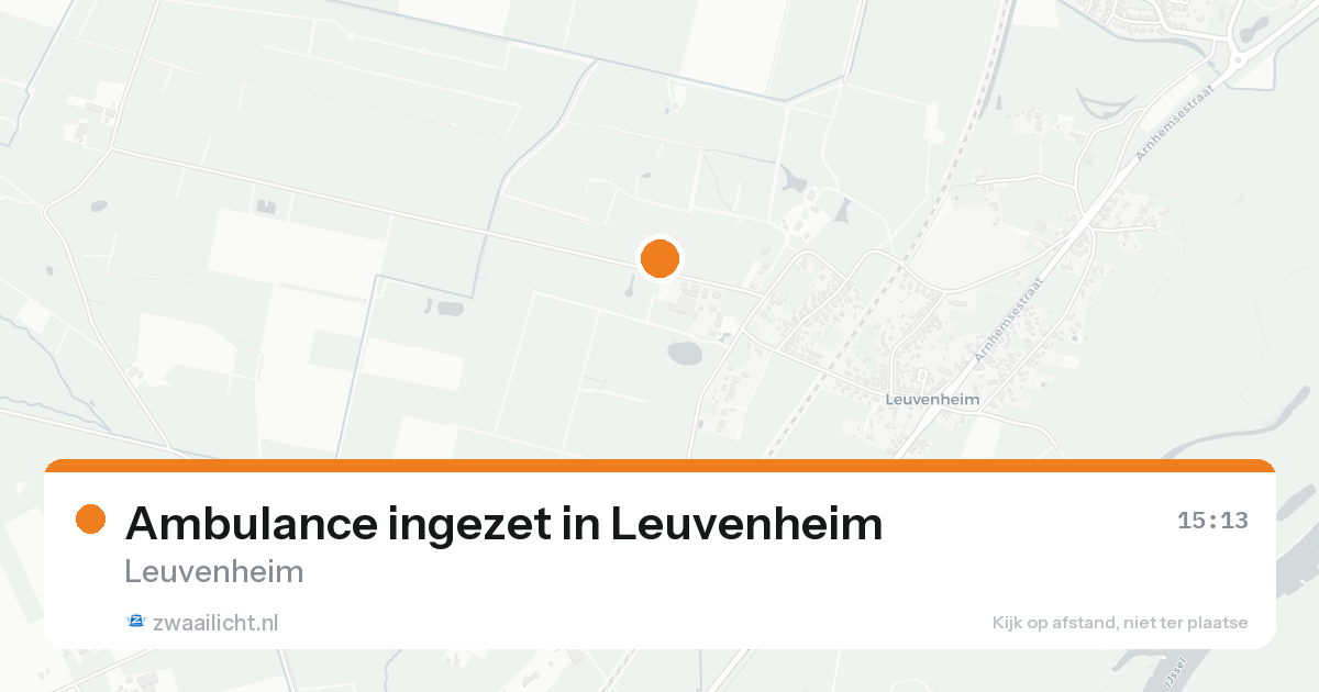 Ambulance ingezet in Leuvenheim — 24 aug 2026