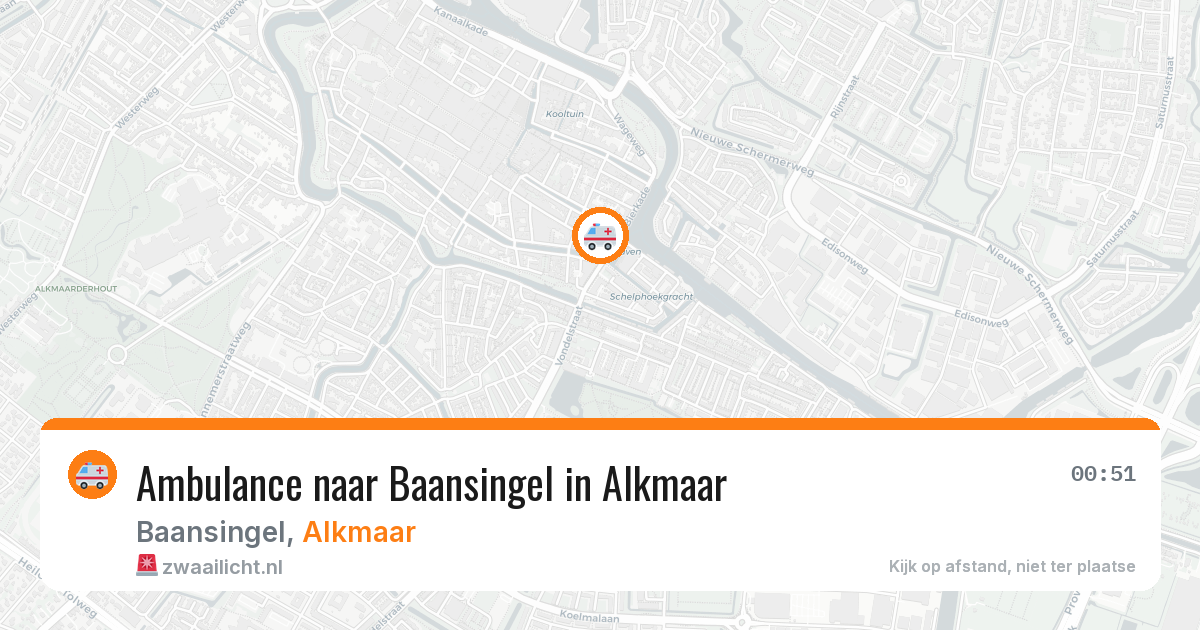 Ambulance naar Baansingel in Alkmaar — 12 aug 2026