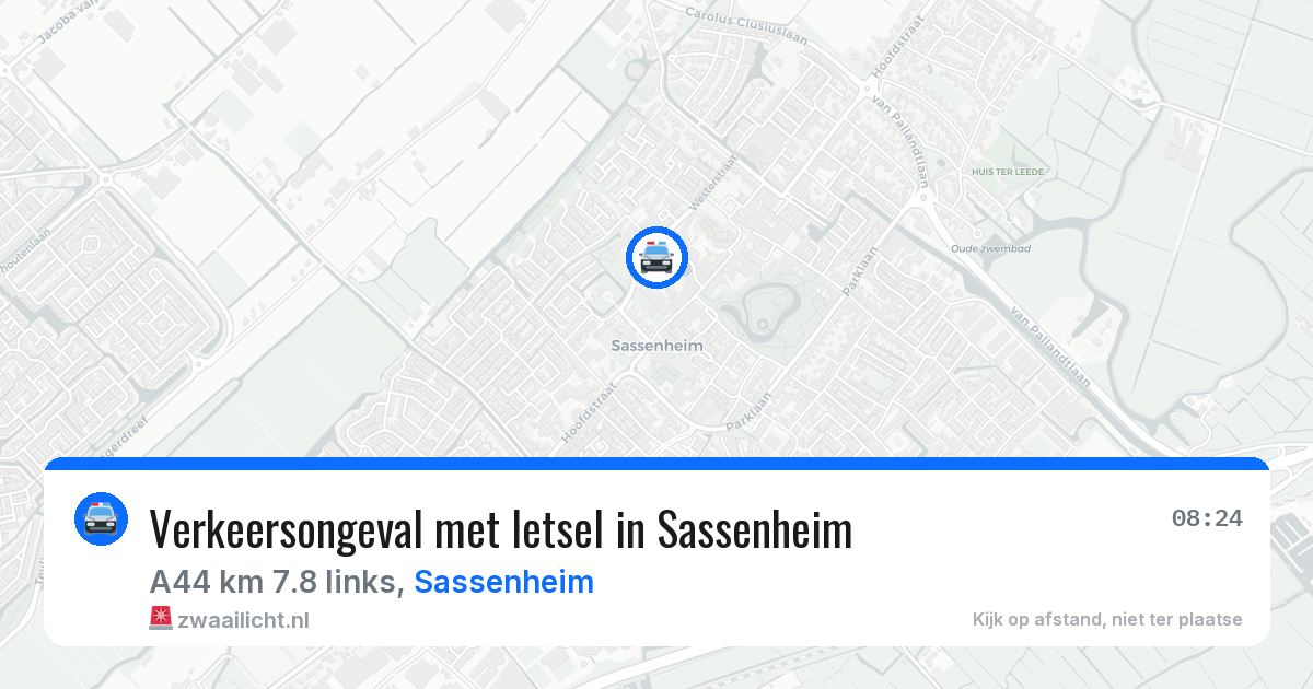 Verkeersongeval met letsel in Sassenheim — 9 jul 2026