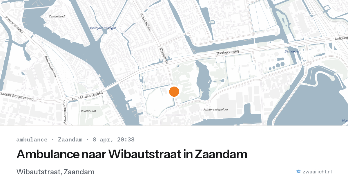 Ambulance naar Wibautstraat in Zaandam — 8 apr 2026