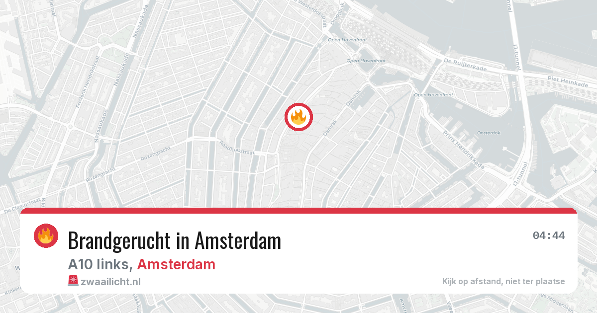 Brandgerucht in Amsterdam — 21 mrt 2026