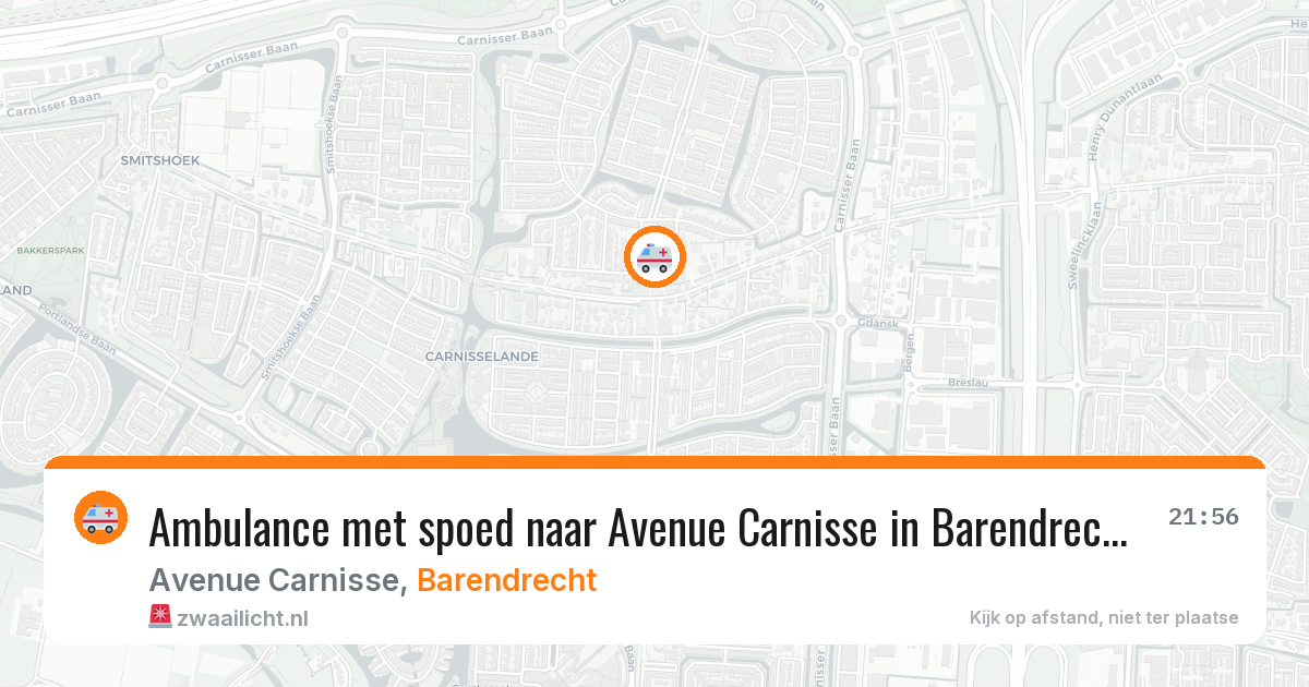 Ambulance met spoed naar Avenue Carnisse in Barendrecht — 29 mei 2026