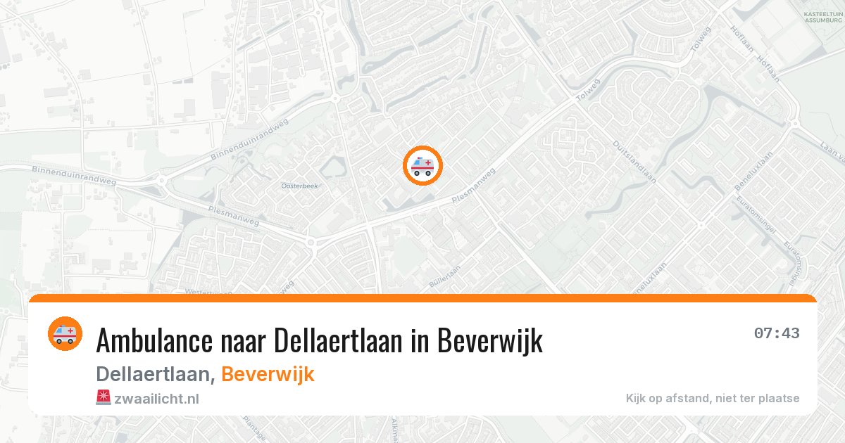 Ambulance naar Dellaertlaan in Beverwijk — 2 jul 2026