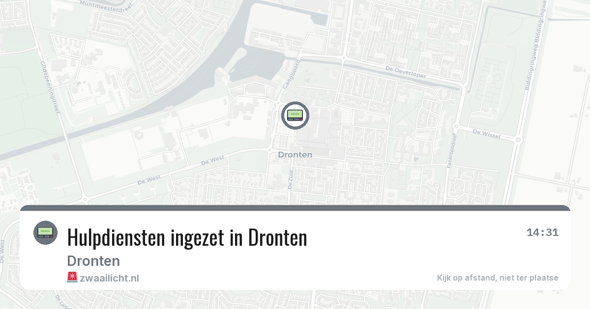 Hulpdiensten ingezet in Dronten — 7 feb 2026 | 🚨 Zwaailicht.nl