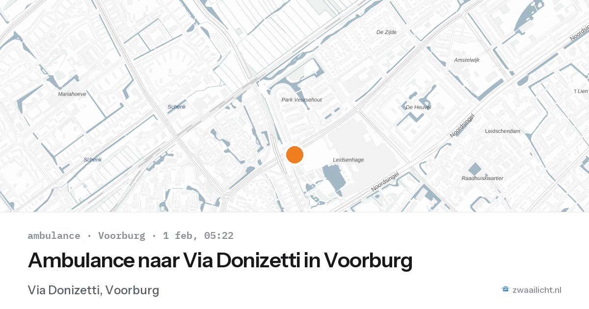 Ambulance naar Via Donizetti in Voorburg — 1 feb 2026