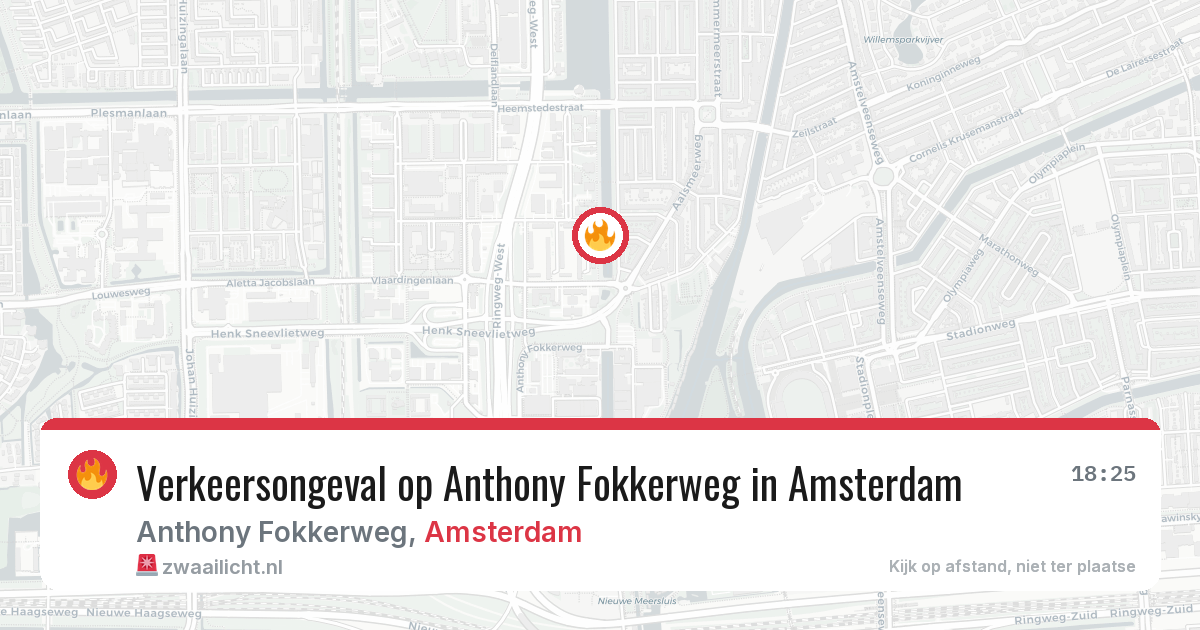 Verkeersongeval op Anthony Fokkerweg in Amsterdam — 5 mei 2026