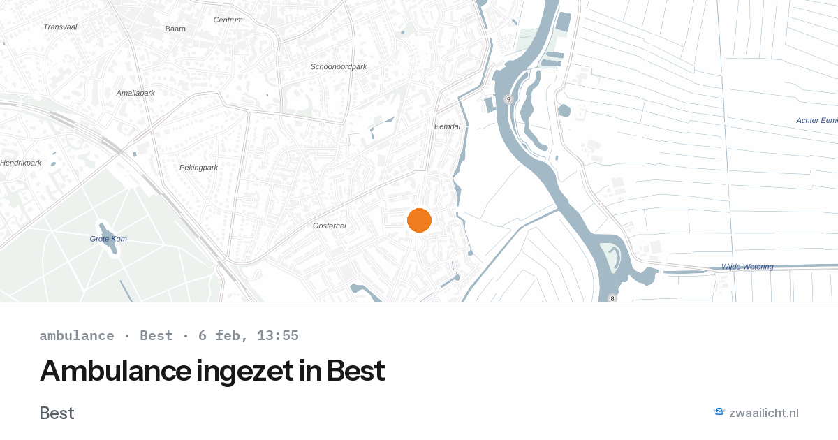 Ambulance ingezet in Best — 6 feb 2026